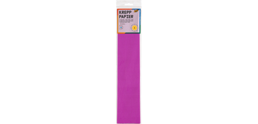 Papier crépon Folia 250x50cm 10 feuilles n° 154 cyclamen