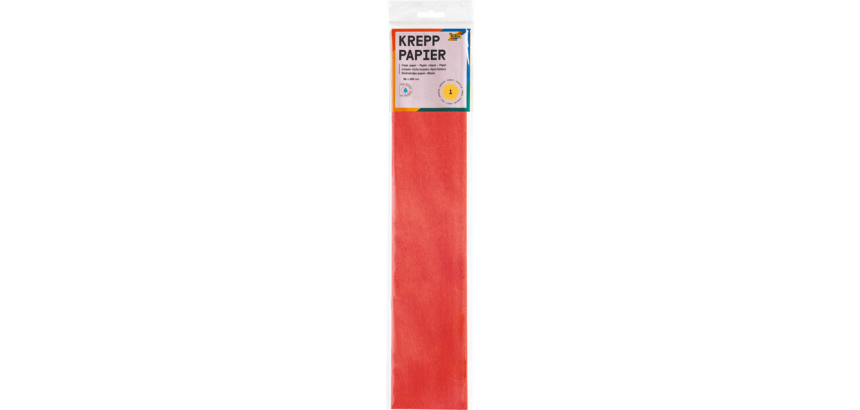 Papier crépon Folia 250x50cm 10 feuilles n° 134 rouge vif
