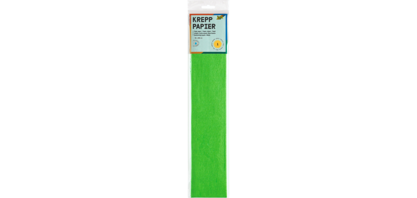 Papier crépon Folia 250x50cm 10 feuilles n° 140 vert Noël