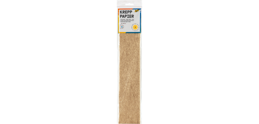 Papier crépon Folia 250x50cm 10 feuilles n° 9125 or