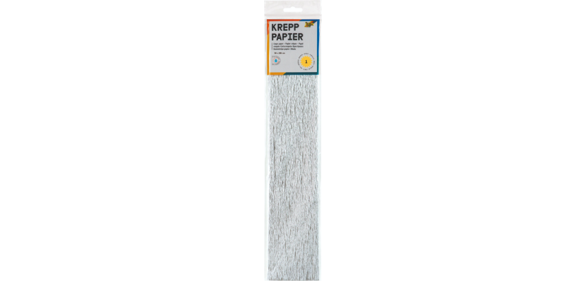 Crepe paper Folia 250x50cm 10 sheets no. 9126 silver