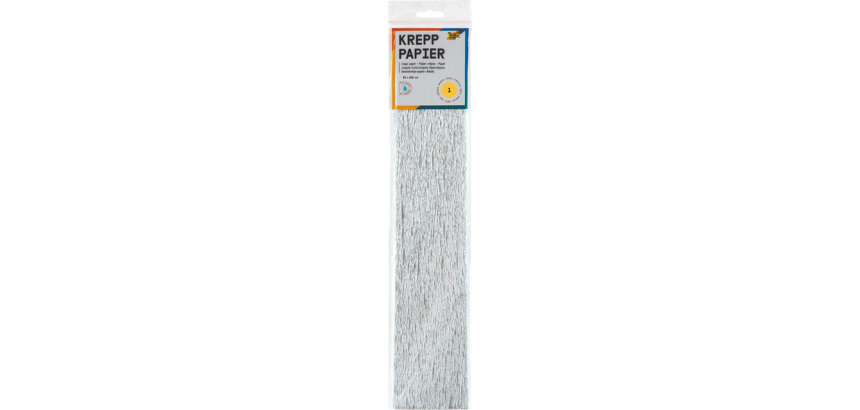 Crêpepapier Folia 50x250cm 10vel 9126 zilver