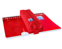 Pennenetui Oxford rechthoek rood