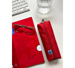 Pennenetui Oxford rechthoek rood