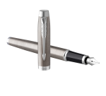 Ballpoint pen and fountain pen Parker IM Stainless Steel CT Medium