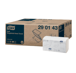 Essuie-mains Tork H3 Advanced 290143 pli-Z Singlefold 2 épaisseurs 226x230mm blanc 15x 250 feuilles