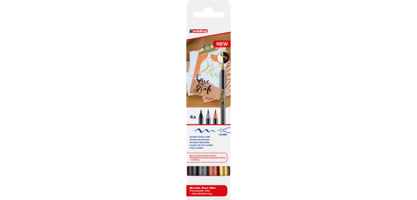 Pinselstift edding 1340 Set Lettering sortiert Set 4 Stück