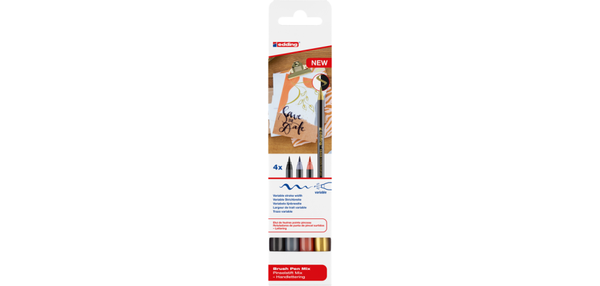 Pinselstift edding 1340 Set Lettering sortiert Set 4 Stück