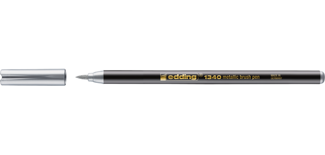 Brushpen edding 1340 metallic zilver