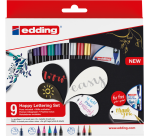 edding Pinselstift 1340 Happy Lettering Set, 9-teiliges Set sortiert