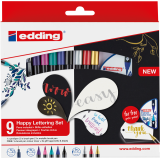 Feutre pinceau edding 1340 Happy lettering assorti set 9 pièces