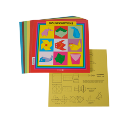 Vouwkarton vierkant 20x20cm 105gram assorti 40 vel