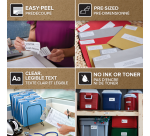 Return address label 25 x 54 mm for LabelWriter - Box of 6 rolls of 500