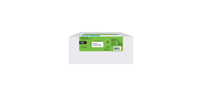 Dymo LabelWriter Address Label 25x54mm 12 rolls x 500 pcs white