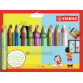 Kleurpotloden STABILO 882 woody 3 in 1 duo inclusief puntenslijper assorti etui 10 à stuks