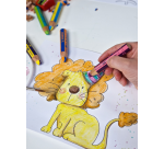 Crayon STABILO 882 Woody 3-en-1 Duo étui 6 pièces + taille-crayon