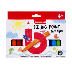 Feutre Bruynzeel Kids Big point blister 12 couleurs
