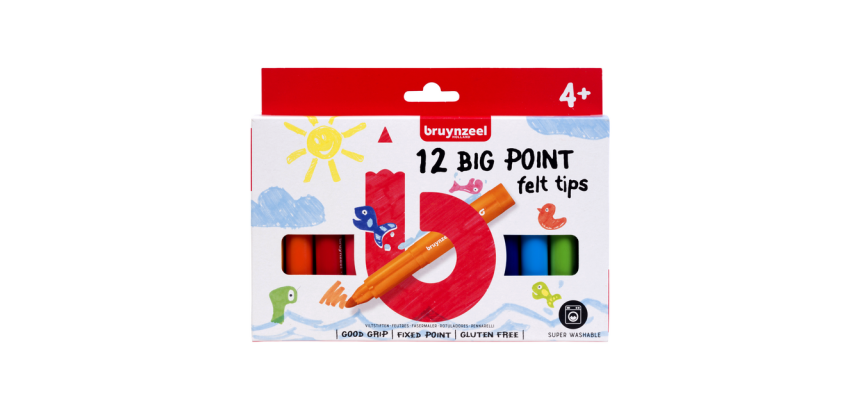 Bruynzeel Kids Big Point Filzstiftset 12 Farben