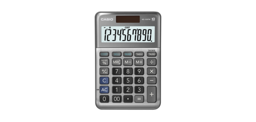Calculatrice de bureau Casio MS-100F - 10 chiffres