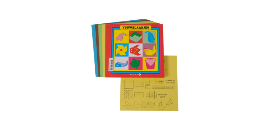 Square folding cardstock 12x12cm 65g assorted 90 sheets