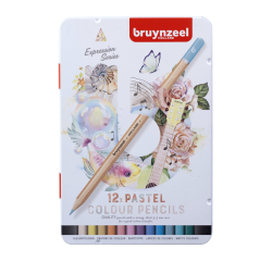 Crayon de couleur Bruynzeel Expression boîte 12 couleurs pastel