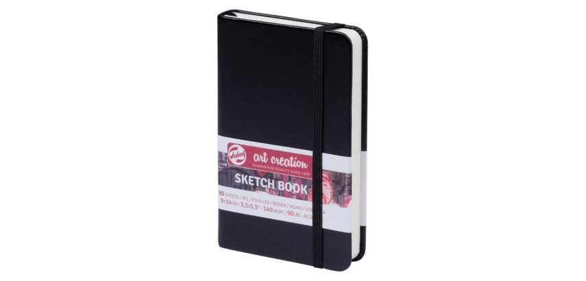 Talens Art Creation Sketchbook 90x140mm 140g 80 sheets black
