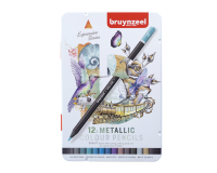 Crayon de couleur Bruynzeel Expression set 12 couleurs métalliques