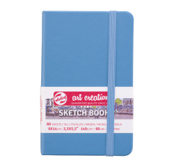 Schetsboek Talens Art Creation 80 witte vellen 140gr 90x140mm lichtblauw