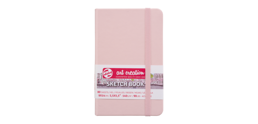 Cahier de croquis Talens Art Creation 90x140mm 140g 80 feuilles rose