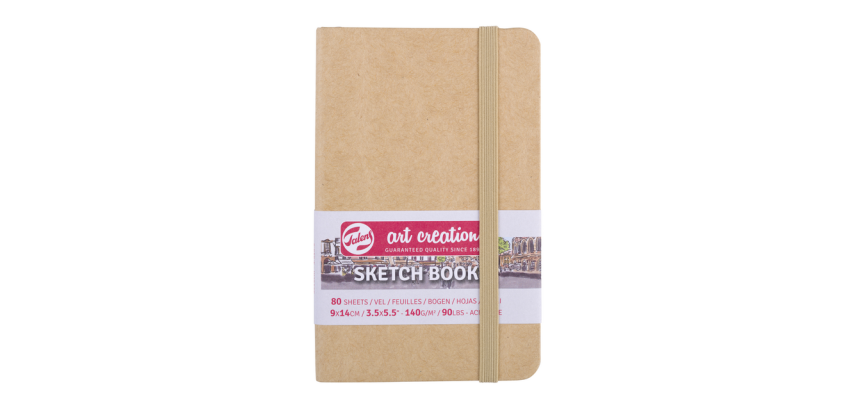Schetsboek Talens Art Creation 80 witte vellen 140gr 90x140mm kraft