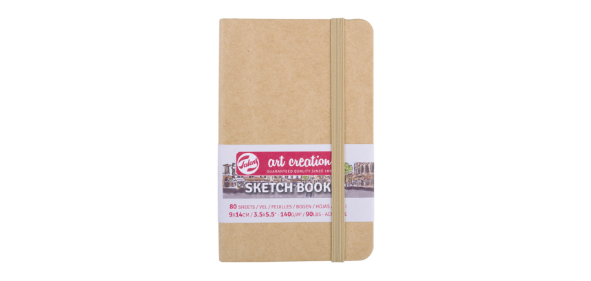 Schetsboek Talens Art Creation 80 witte vellen 140gr 90x140mm kraft