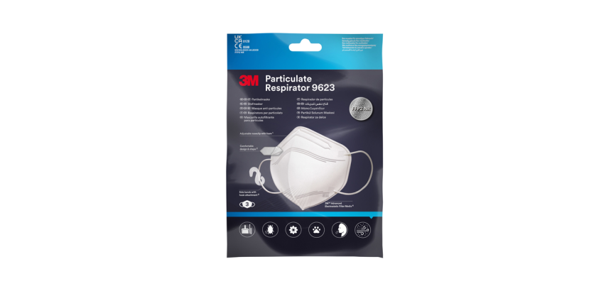 Masque respiratoire 3M anti-particules 9623 FFP2 3 pièces