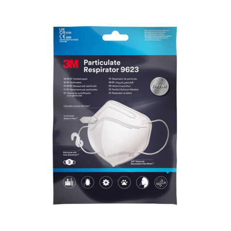 Stofmasker 3M huishoudelijk stof 9623 FFP2 3 stuks