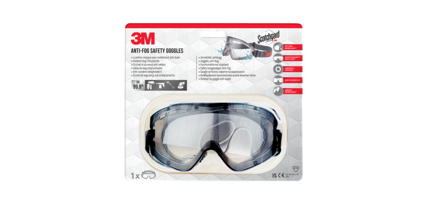 3M Anti-fog Scratch-Resistant Safety Goggles