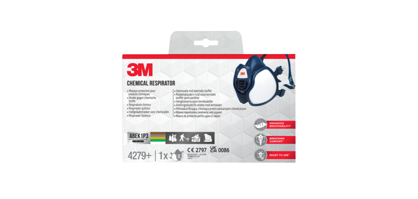 Masque de protection 3M produits chimiques filtres FFABEK1 P3 D