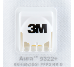 Stofmasker 3M Aura voor schuren 9322 FFP2 met ventiel 2 stuks