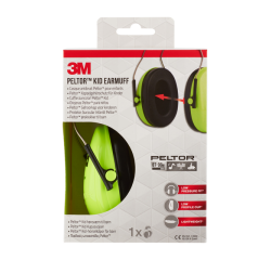 Gb_peltor kid casque anti-bruit h510, vert fluo / noir