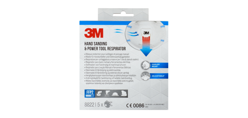 Stofmasker 3M voor schuren 8822 FFP2 met ventiel 5 stuks