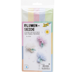 Papier de soie Folia irisant 50x70cm 20g assorti 5 feuilles