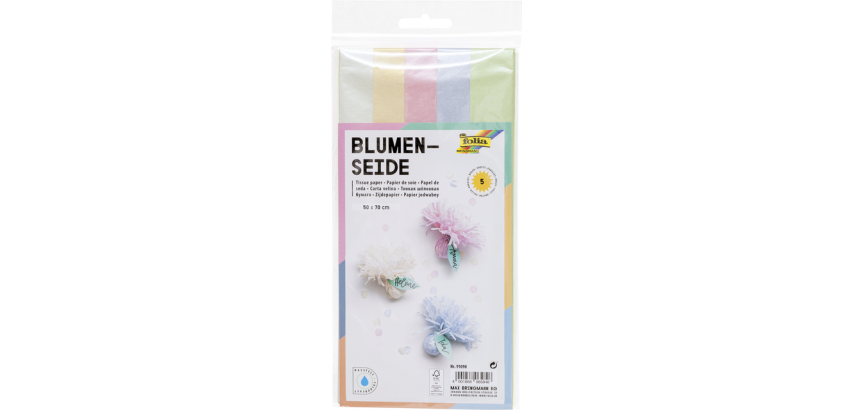 Iridescent Folia tissue paper 50x70cm 20g assorted 5 sheets
