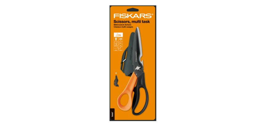 Ciseaux Fiskars Cuts & MoreTitanium multifonctionnel 23cm noir