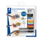 Ensemble de lettrage au pinceau Staedtler Design journey Art & Botanique set 10 pièces