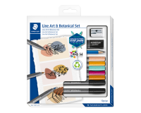 Ensemble de lettrage au pinceau Staedtler Design journey Art & Botanique set 10 pièces