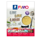 Métal en feuille Fimo 14x14cm 10 feuilles or