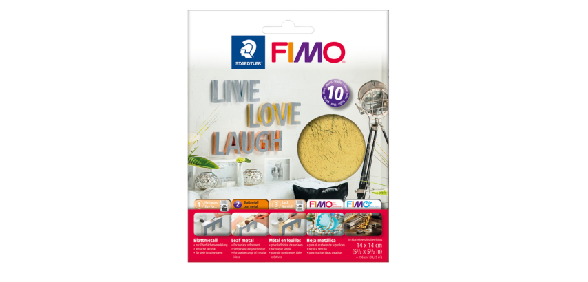 Staedtler Fimo Metallfolie 8781 14x14cm 10 Blatt Gold
