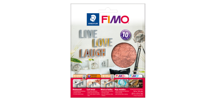 Métal en feuille Fimo 14x14cm 10 feuilles cuivre