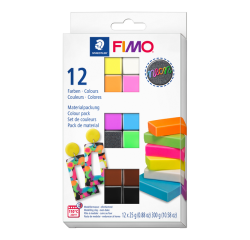 Klei Fimo effect colour pak à 12 neon kleuren