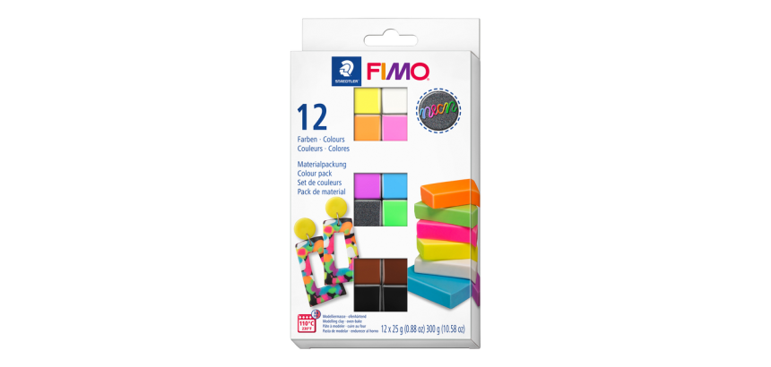 Fimo Modeling Clay Effect Color Pack 12 Neon Colors