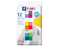 Pâte à modeler Fimo Soft Colour Pack 12 couleurs brillantes