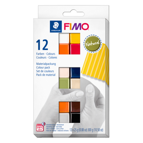 Pâte à modeler Fimo Soft Colour Pack 12 couleurs naturelles